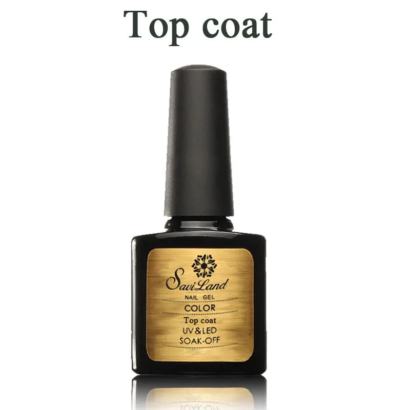 10ml Top Coat Saviland Праймер, УФ Быстросохнущий лак, резиновое Базовое покрытие, верхнее покрытие, длительное покрытие, не Очищающий Гель-лак для ногтей, дизайн ногтей - Цвет: 10ml Top Coat