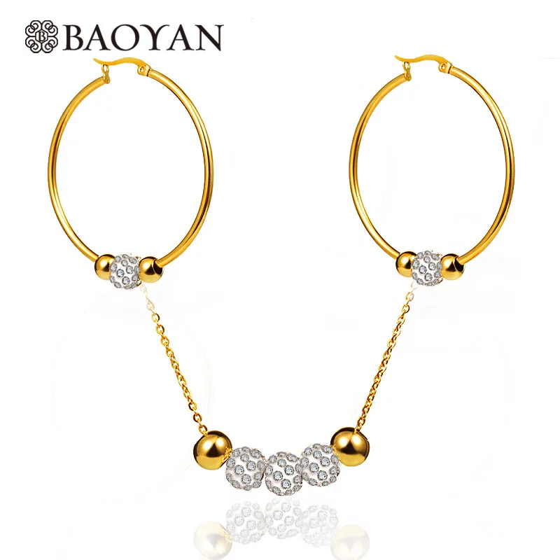 BAOYAN оптовая продажа ювелирный набор из нержавеющей стали винтажные Стразы