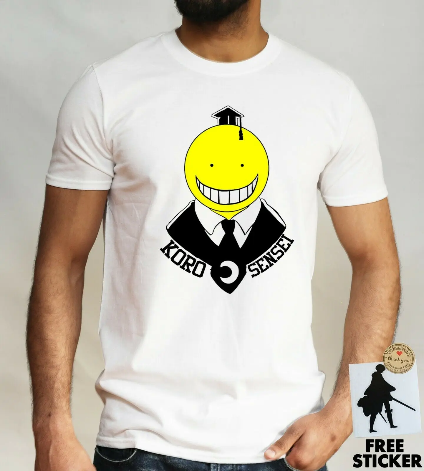 Футболка Koro Sensei забавный аниме топ для косплея мужчин|Мужские футболки| |