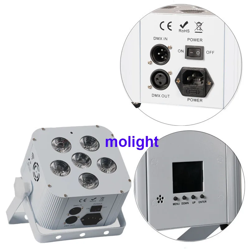 Беспроводной dmx Up свет Светодиодный прожектор DJ 6*18 Вт RGBAW УФ Par может батарея светодиодные подсветки Smart DJ Par для свадеб вечерние Клубные мероприятия