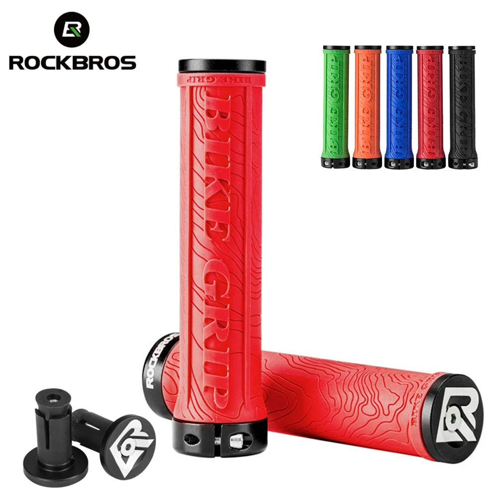 ROCKBROS TPR резиновые велосипедные ручки для горного велосипеда Грипсы для шоссейного велосипеда бар ручки анти-замок скольжения на велосипедные части Аксессуары для велосипеда