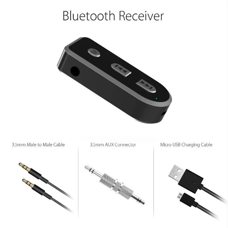 Беспроводной автомобиля Bluetooth Aux приемника 3 5 мм джек аудио адаптер Музыка