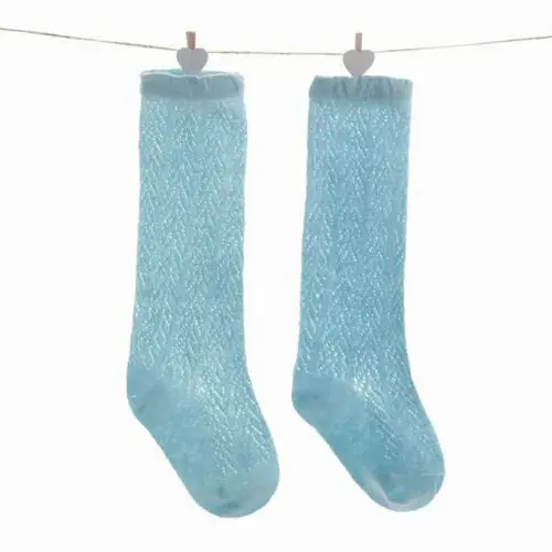 Новинка лета 2019 детские чулки до колена сетчатые хлопковые нескользящие дышащие