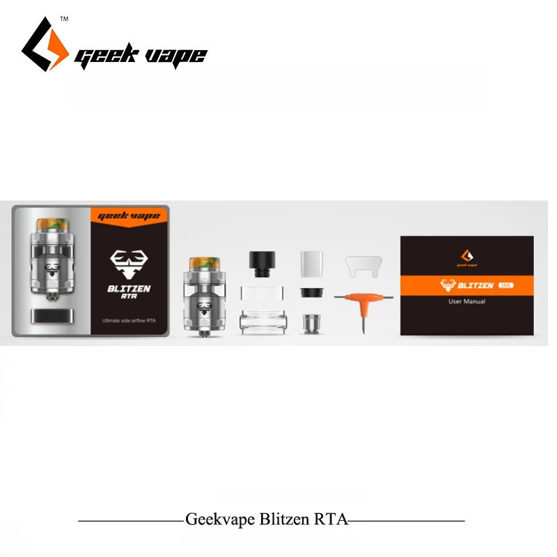 Оригинальный атомайзер GeekVape Blitzen RTA емкость 5 мл диаметр 24 мм поддерживает двойную
