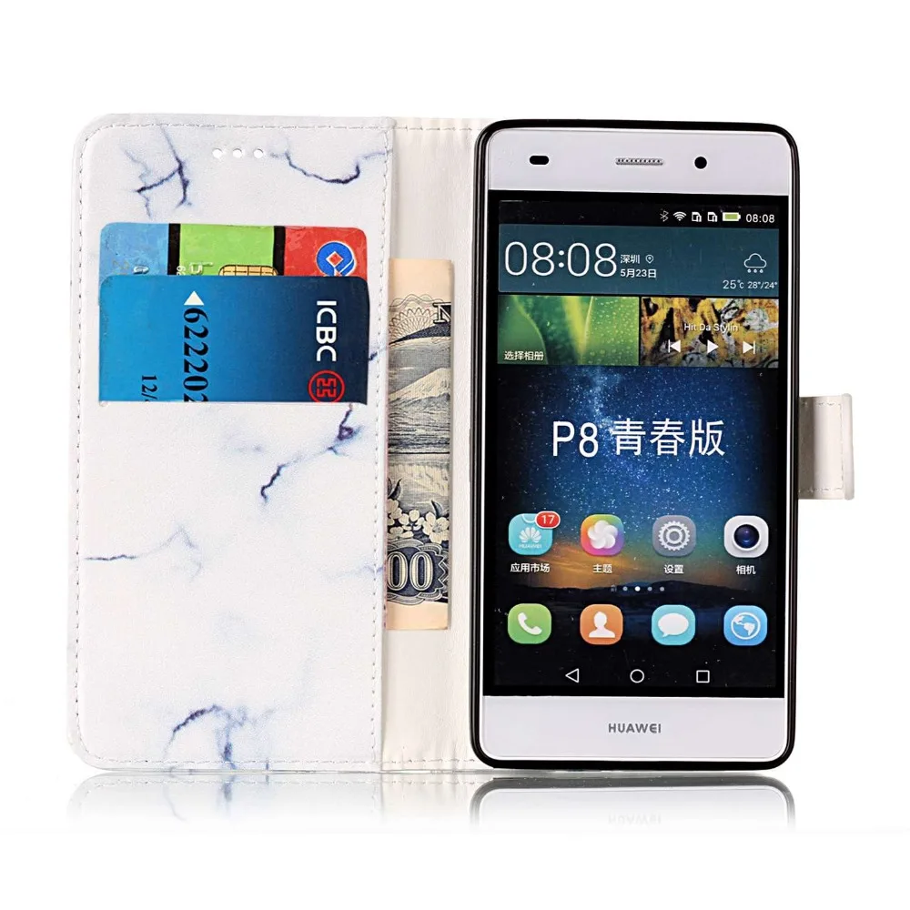 Чехол книжка из силикона и ТПУ для Huawei P8 Lite P9 2017|tpu case|case coverphone bag |