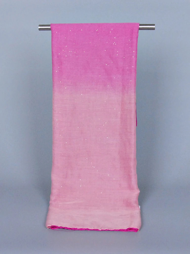 Women Gradient Scarf Stole Wrap Shawl Soft Cotton Linen Yarn Bali Scarves Elegant Bronzing Long Shawls Wraps Multicolor 180*90CM |