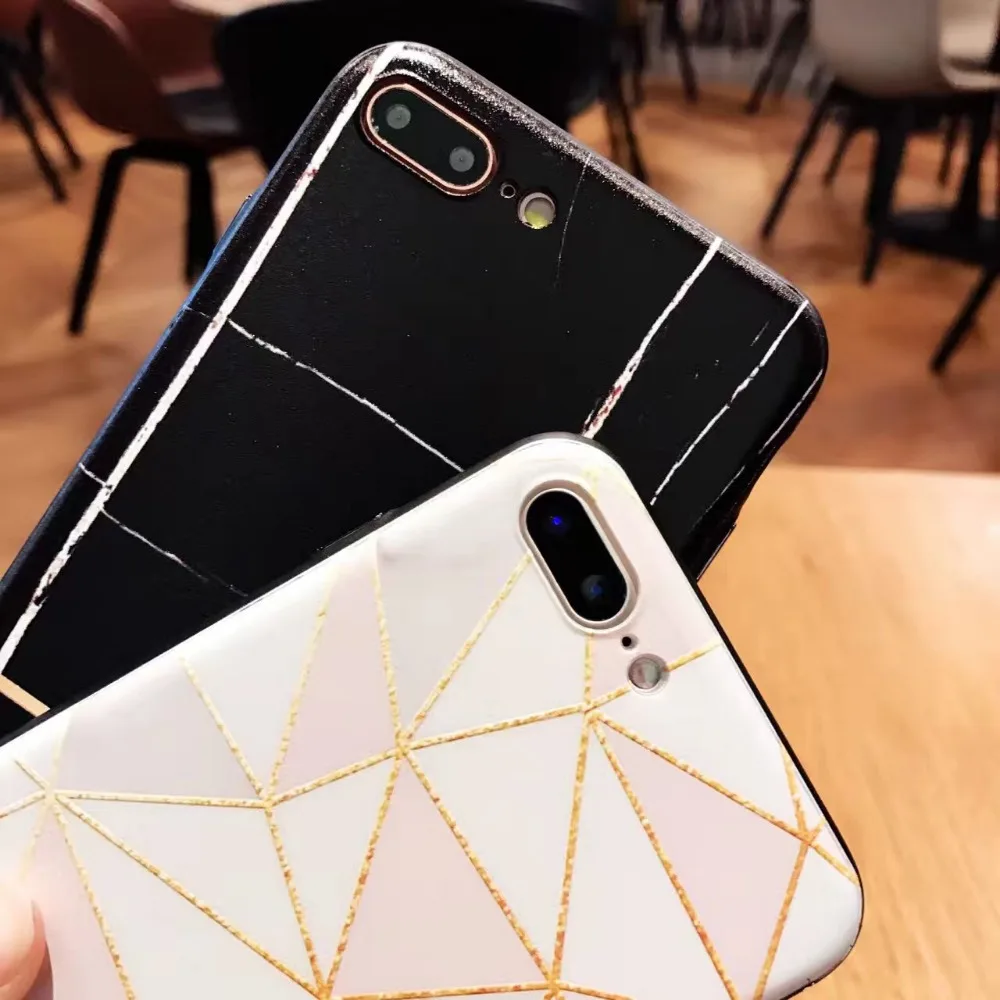 Мода телефоны Чехлы для iphone 8 чехол Обложка с рисунком текстуры мраморного камня X