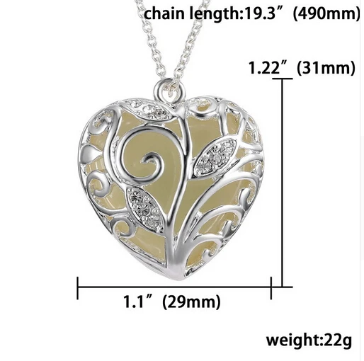 Модное ювелирное изделие светящееся ожерелье ажурный светящийся кулон в форме