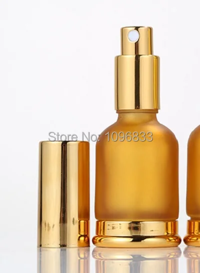 Spray mist Bottle 30 мл 30 г Янтарный Золотой Мороз стеклянная капельница для эфирного масла бутылочный лосьонный насос спрей туман емкость для косметических средств бутылки 15 шт - Цвет: Spray mist Bottle