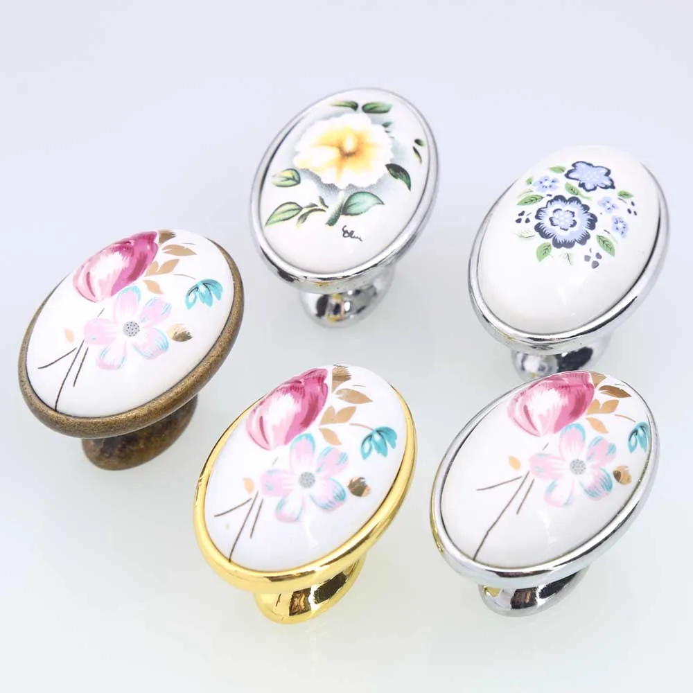 40 мм elipso Ретро сельская керамика ручка ящика для обувного шкафа Потяните