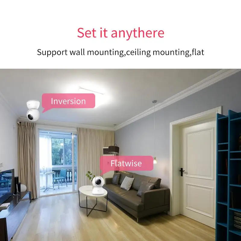 Wifi Wireless Smart IP Camera 720P 1080P 360 Degree View Security Support Tuya Life/Alexa/ Google Assistant /IFTTT |