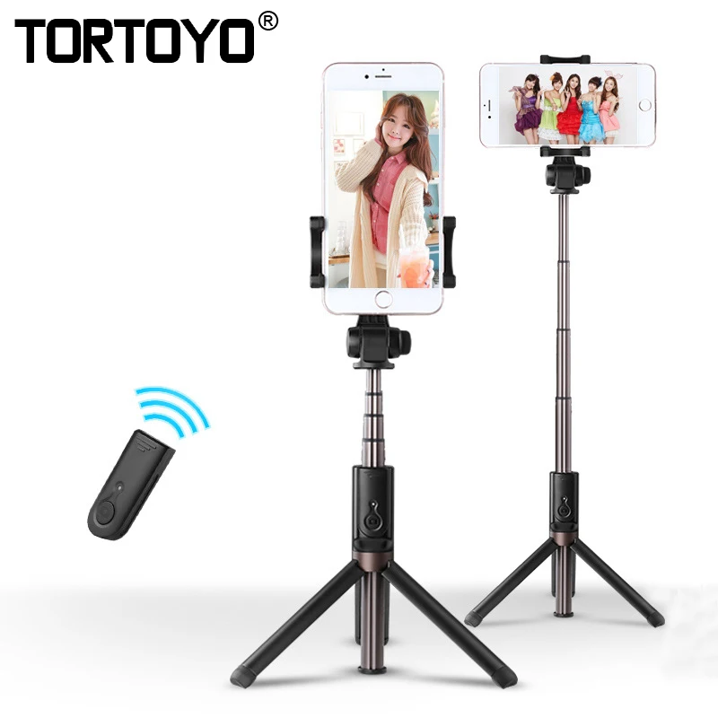 Раздвижная селфи палка TORTOYO беспроводной Bluetooth пульт дистанционного управления