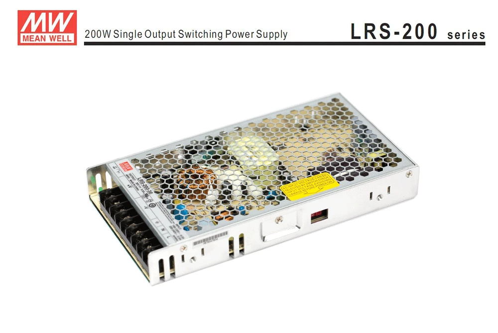 Meanwell LRS-200 импульсный источник питания 12 В 24 в 36 в 48 в 200 Вт МВт тайваньский бренд LRS-200-24