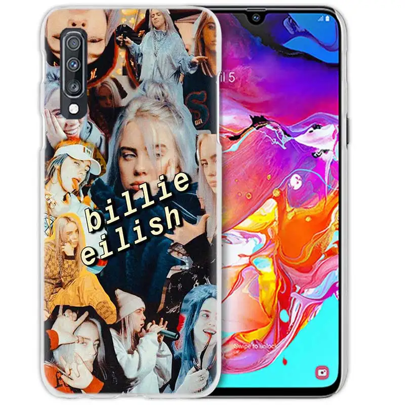 Billie Eilish Стиль чехол для samsung Galaxy A50 A70 A20e A40 A30 A20 A10 A8 A6 плюс A9 A7 Жесткий Прозрачный поликарбонатный чехол для телефона чехол