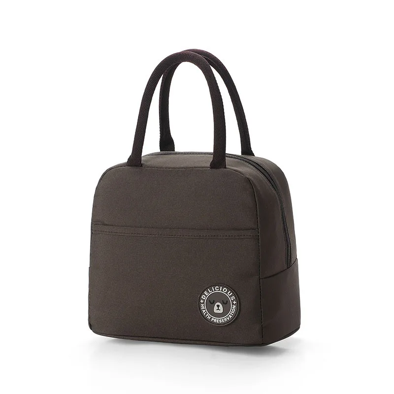 

12PCS / LOT Waterproof Portable Insulated Lunch Bag Bento Handbag Thermal Lunch Box Tote Cooler Bag Reusable Picnic Pouch