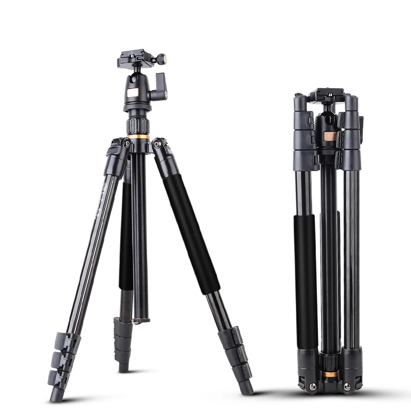 

2018 Hot Q510 professional 2 in 1 aluminum digital video camera tripod monopod with Q01 ball head for camera travel light weight