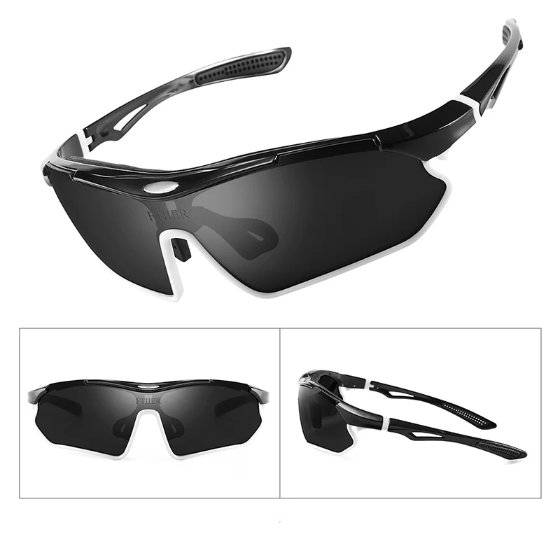 Велосипедные очки унисекс спортивные с 5 поляризованными линзами TR90 - купить по