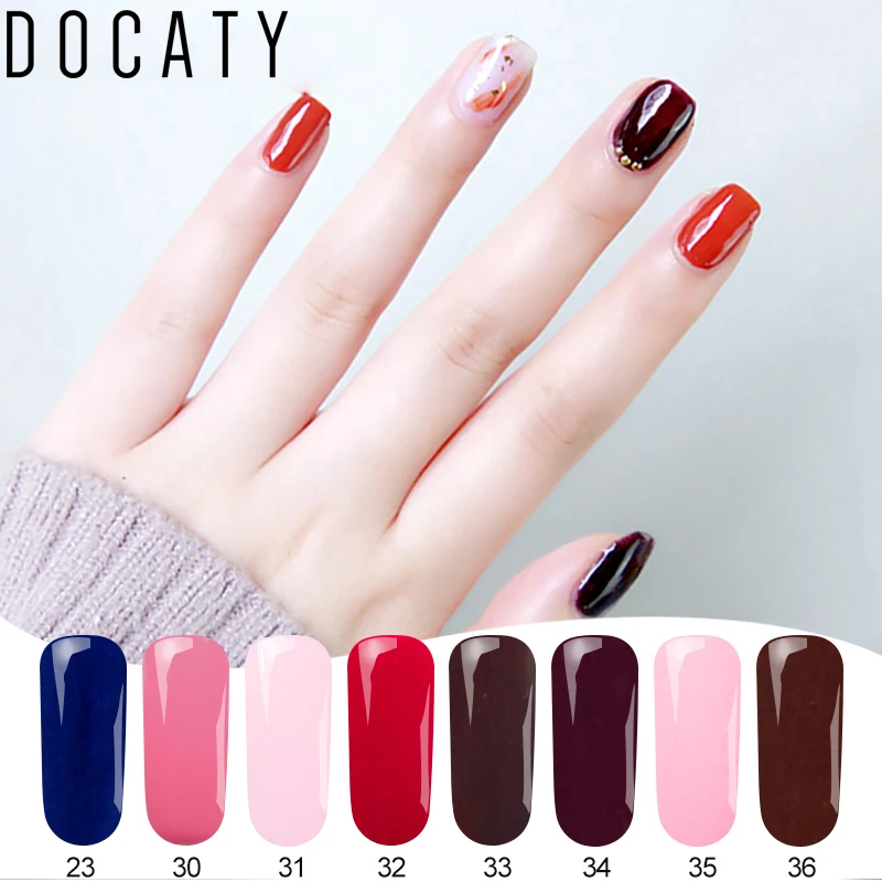 Docaty Маникюр 7 мл ногтей гель для Лаки УФ Гель лак Soak Off светодио дный полу
