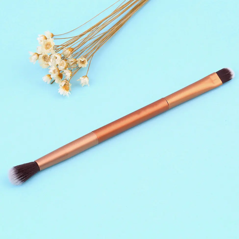 Золотые супер мягкие синтетические волосы с металлической ручкой двойные концы