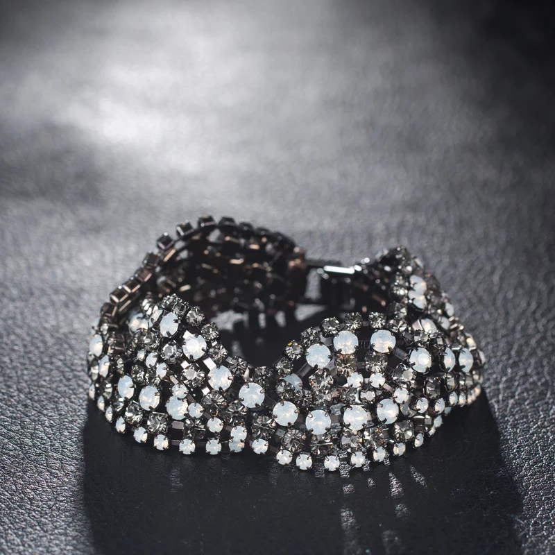 Neoglory горный хрусталь браслет Геометрический стиль классический дизайн леди