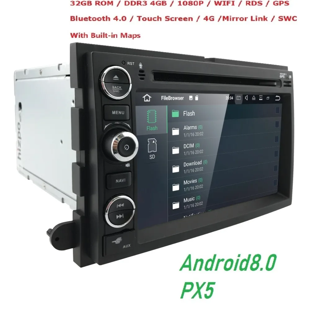 Android8.0 4 Гб + 32 ГБ Автомобильный dvd плеер GPS навигация для Ford F150 F250/F350 Explorer Edge Mustang Escape
