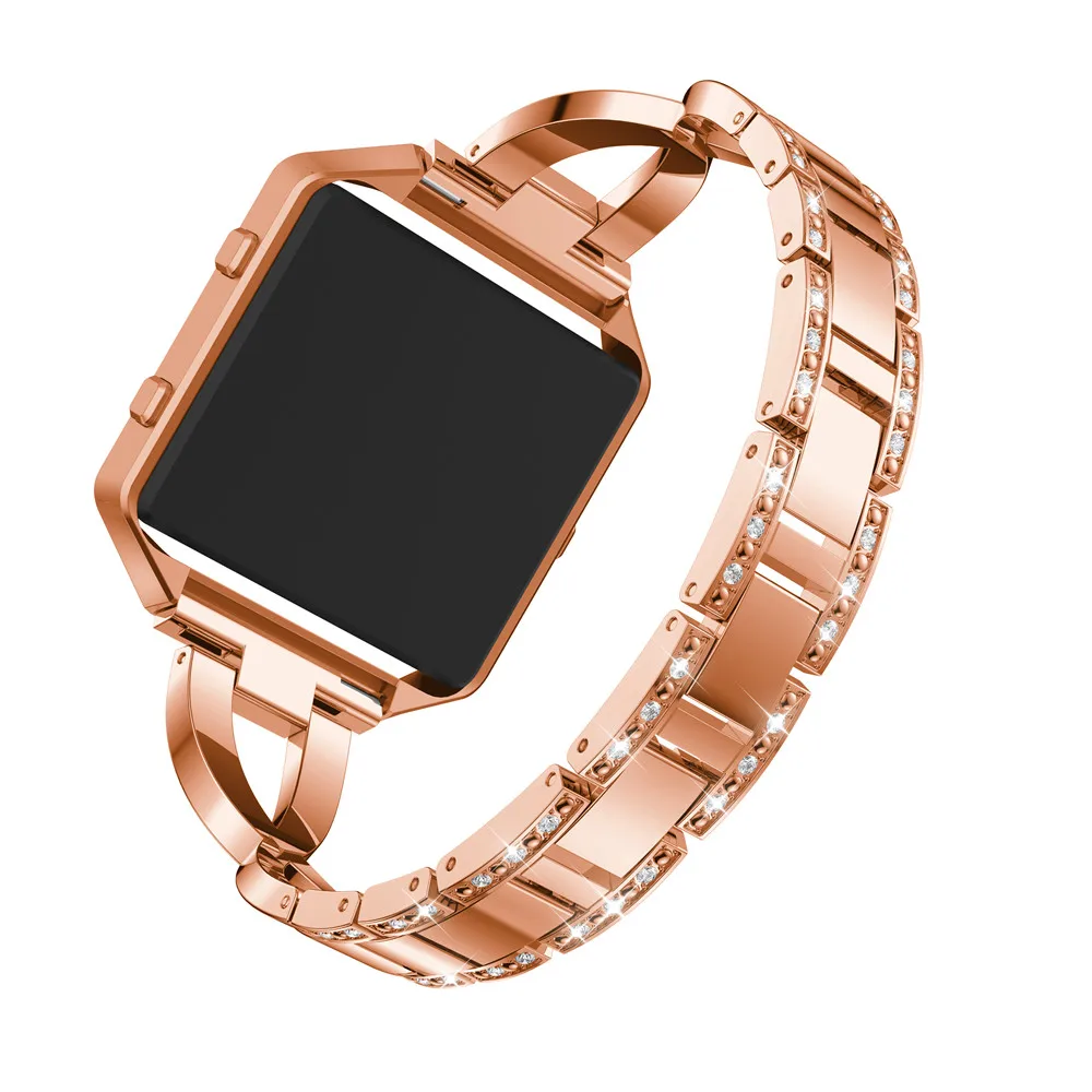 Для умных часов Fitbit Blaze frontier/классический сменный Браслет Стразы + БЕЗЕЛЬ мужские