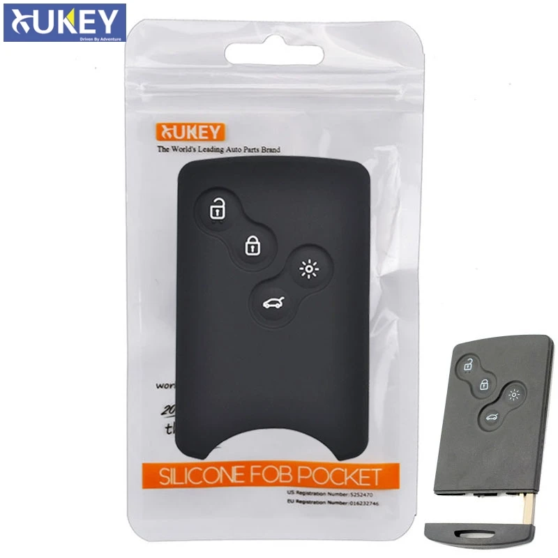 Чехол для Renault Scenic Clio Laguna Megane Captur Kaptur Koleos Duster Sandero 4 кнопки силиконовый чехол