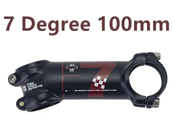 7 degree 100mm Руля велосипеда UNO 7 градусов 17 MTB Сверхлегкий дизайн Kalloy Alu 7050 31,8 60 70 80 мм 90 мм 100 110 120 велосипедный king сплав - Цвет: 7 degree 100mm