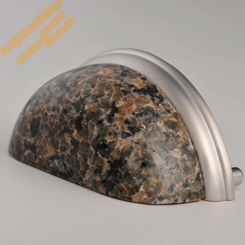 76 мм Тропический коричневый Гранит ящик тянуть камень Кухня Кабинета Тянет Шкаф