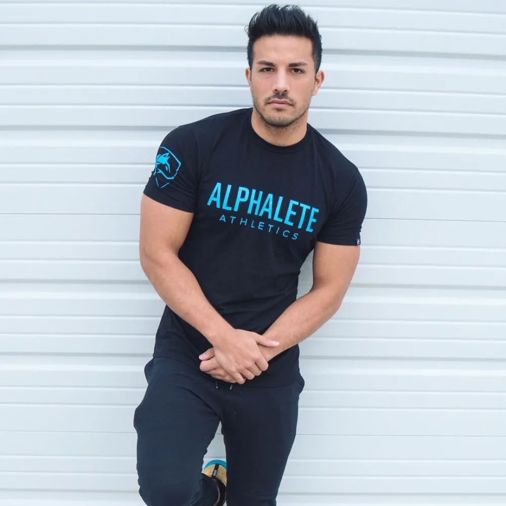 Мужская футболка Alphalete футболки тренажерные залы Фитнес безрукавки для