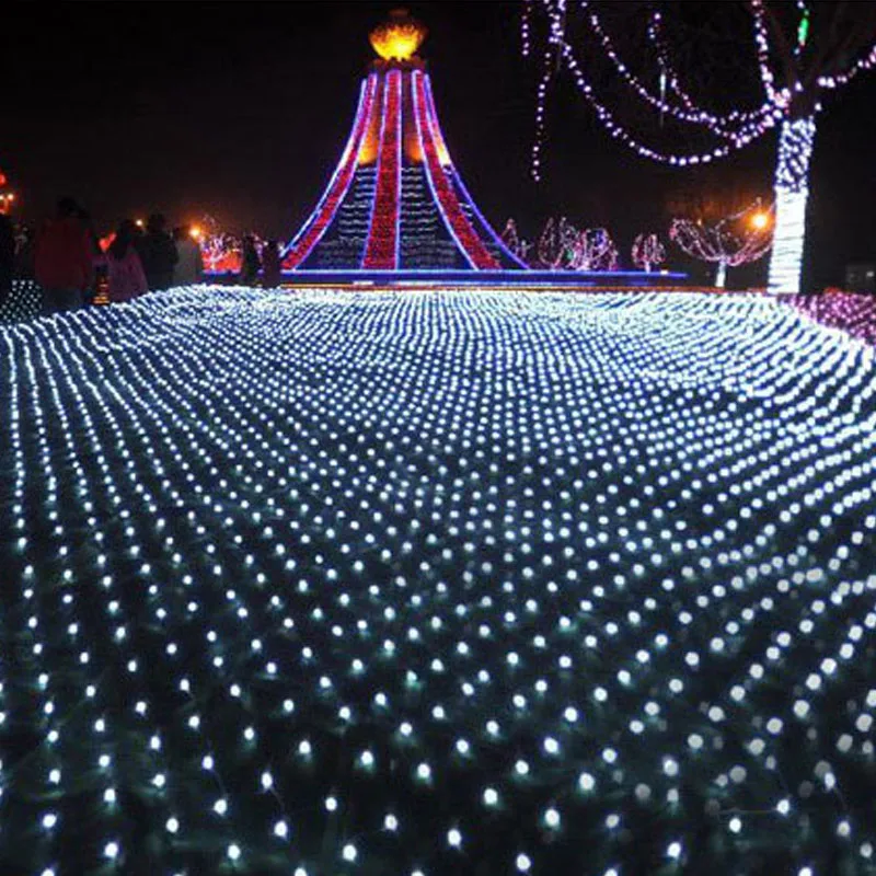 Новинка 1 5 м x 96LED рыболовная сеть сказочная струнная сетка потолочные