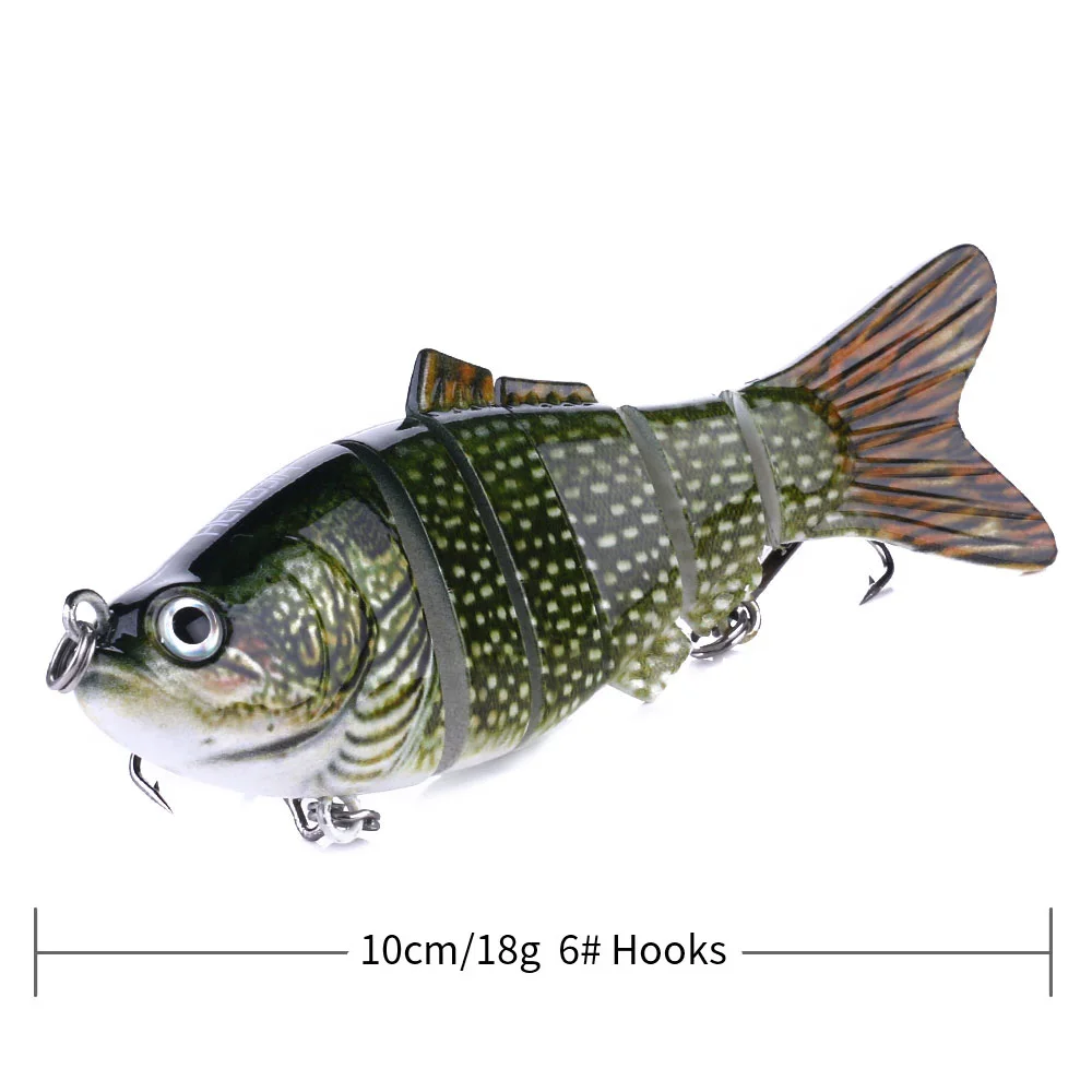 HENGJIA сочлененной рыболовные приманки 6 сегментов жесткий Swimbait воблеры искусственная приманка для рыбалки рыболовные снасти - Цвет: 9