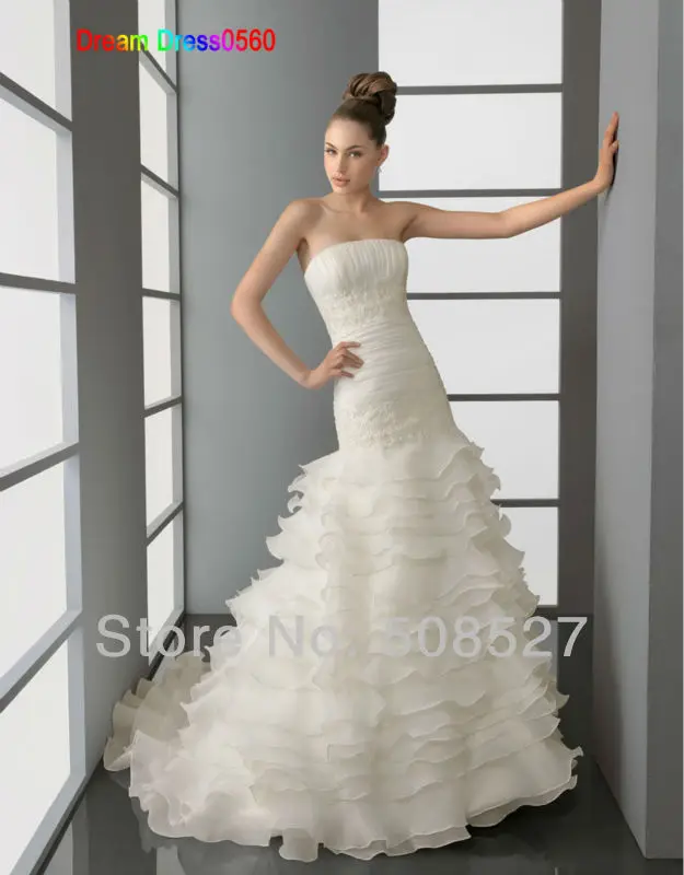 Халат де mariée 2016 на заказ белый / слоновая кость атласная аппликации-line