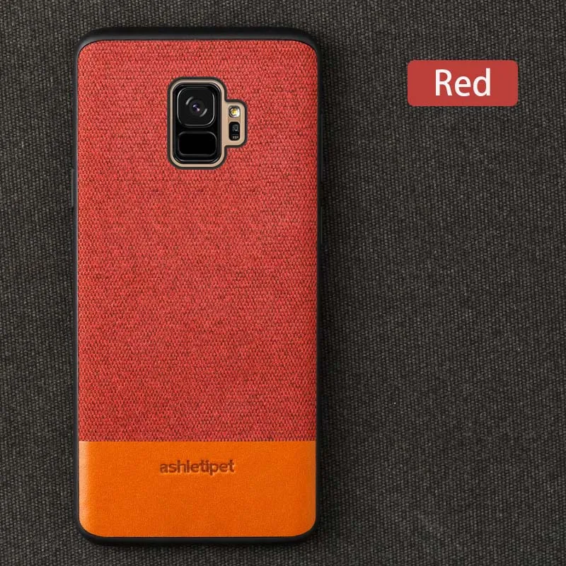 Тканевый прошитый воловья кожа чехол для телефона для samsung Galaxy A70 A9 J7 все включено анти-падение для samsung Galaxy note 10 чехол - Цвет: Красный