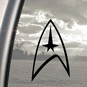 Черная наклейка для грузовика StarTrek Виниловая на окно бампера Стайлинг