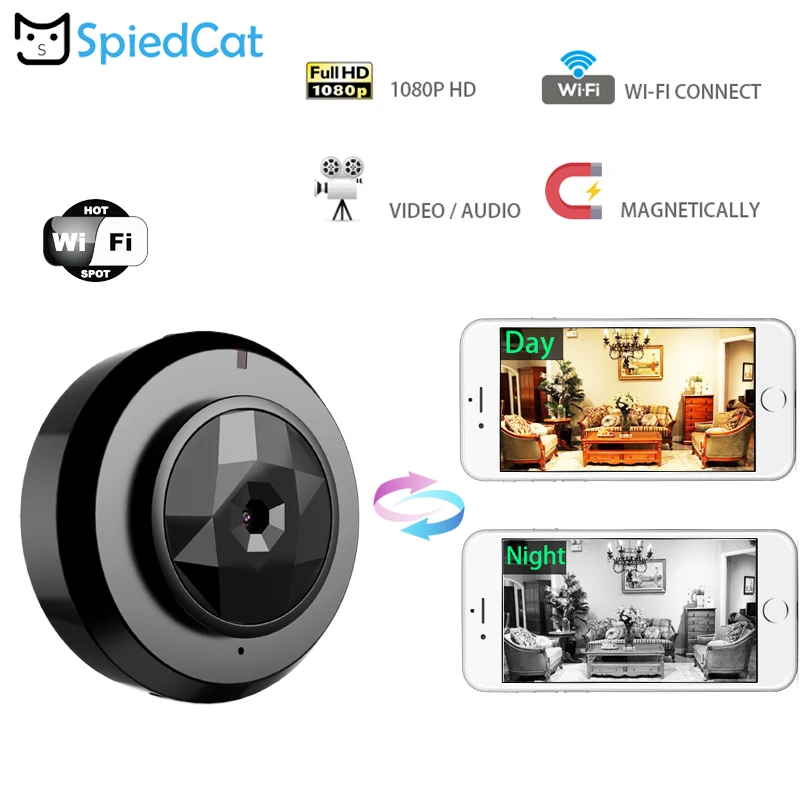Портативная мини камера Wifi 1080p HD IP наружная инфракрасная ночного видения Android