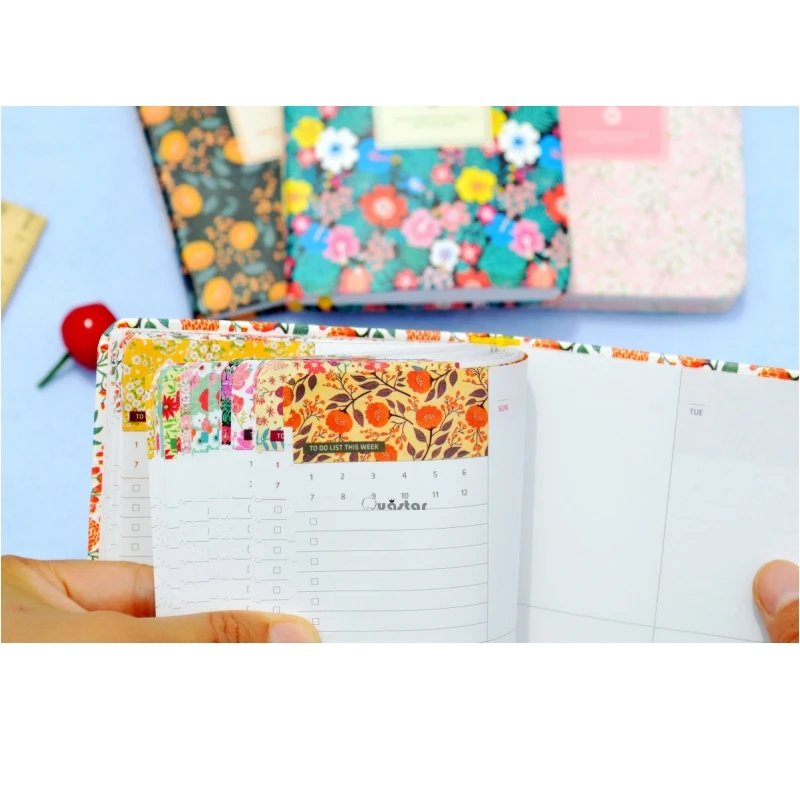 Милый цветок планировщик блокнот Еженедельный план дневник календарь