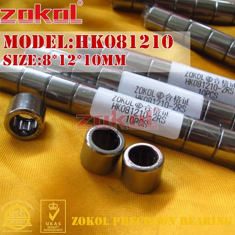 HK081210(HK0810) ZOKOL HK0808 HK0810 HK0812 Drwan чашки в клетку Игольчатые роликовые подшипники с открытым концом 8*12*08 8*12*10 8*12*12 мм - Цвет: HK081210(HK0810)