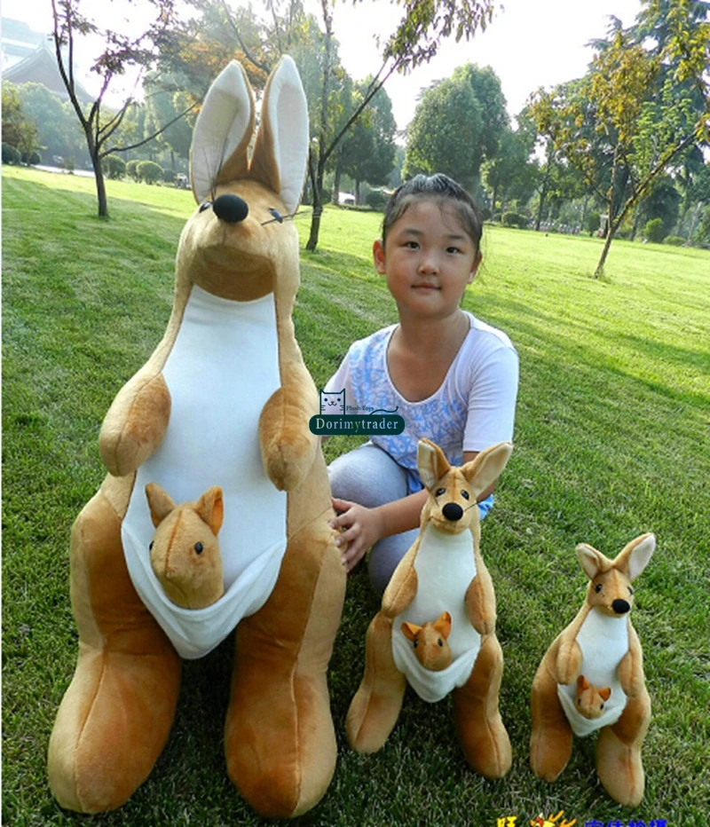 

Dorimytrader Hot 31'' / 80cm Cute Plush Stuffed Giant Animal Australia Kangaroo Toy Nice Present Free Shipping DY60004