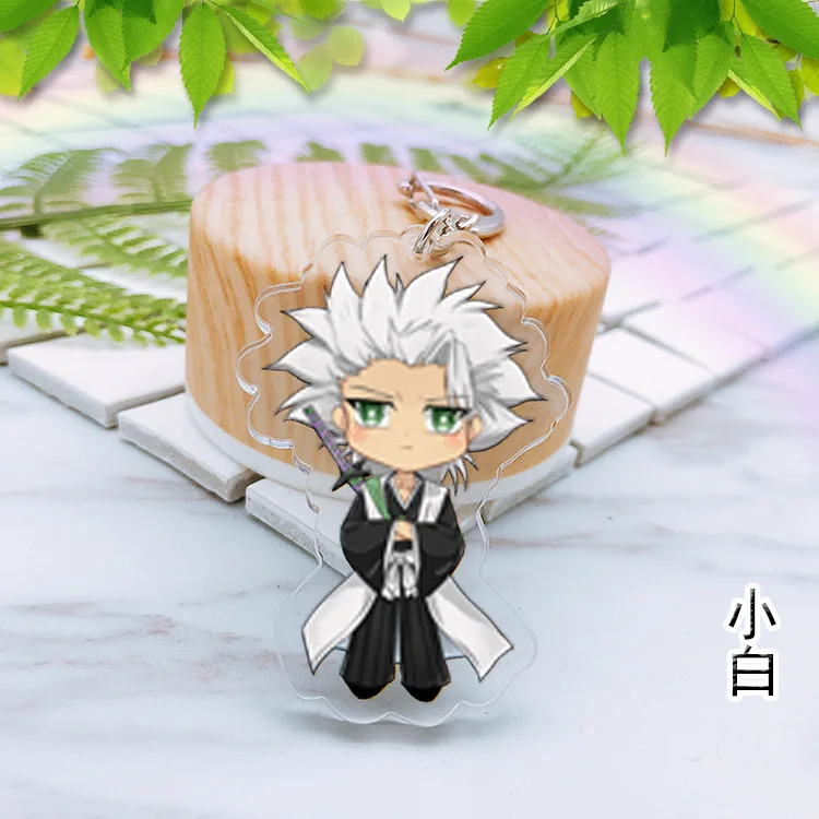 Аниме BLEACH Косплэй Ичиго Куросаки брелок Двусторонняя Мода мультяшный брелок брелки для ключей высокое качество - Цвет: 3