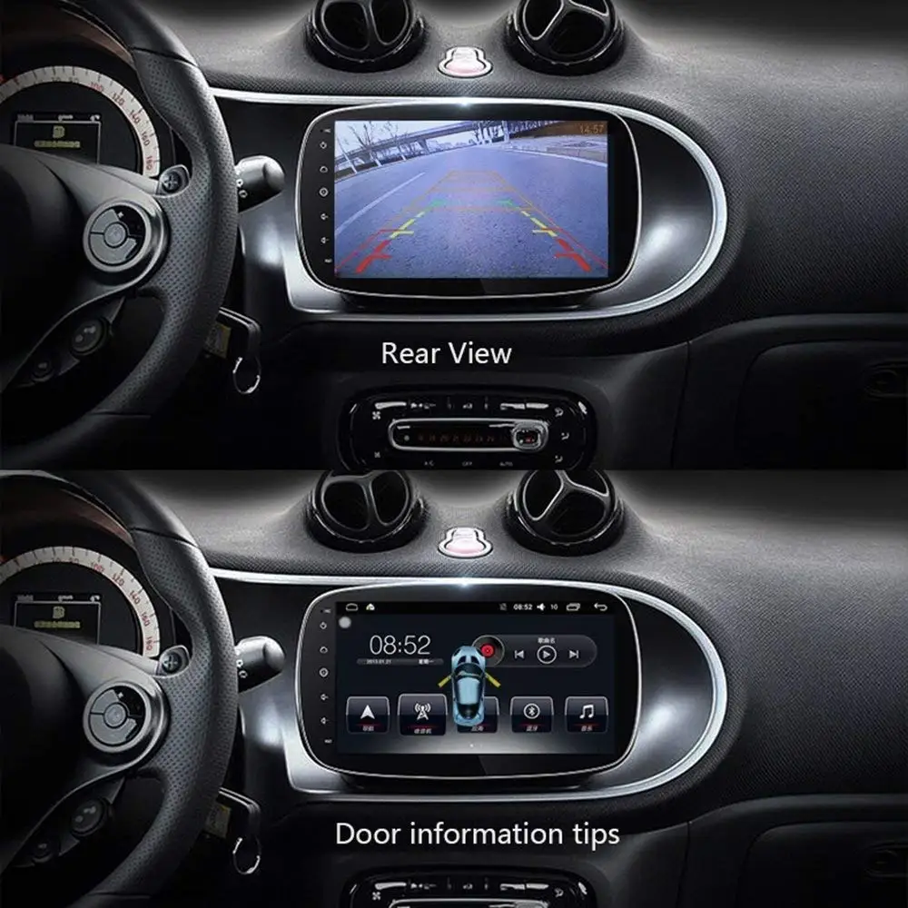 Автомобильный мультимедийный плеер 1 Din Android 10 автомобильный DVD для Benz Smart 2016 2017 9