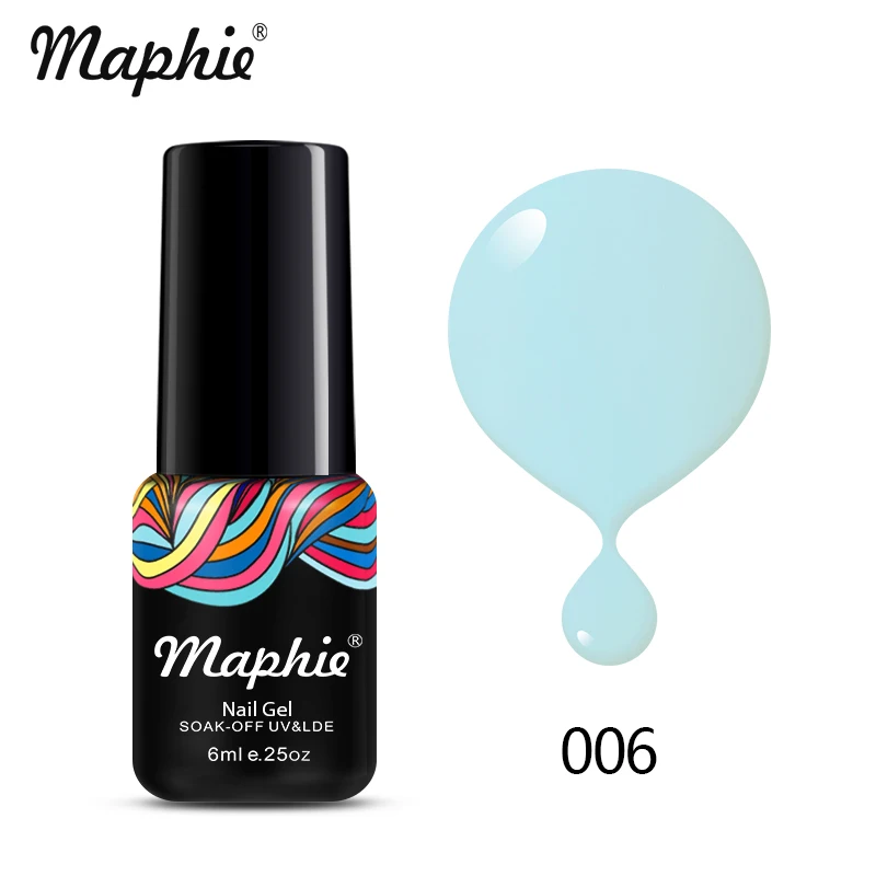 Maphie, 6 мл, золотой цвет, Гель-лак, мерцающий блеск, УФ светодиодный Гель-лак для ногтей, долговечный УФ-лак для ногтей, лак для ногтей, замочить, светодиодный клей - Цвет: 006