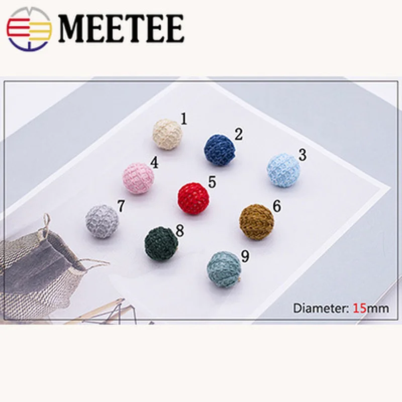 Meetee 10/30 шт. 15 мм простые красивые Закрытая рубашка пуговицы сделай сам Серьги