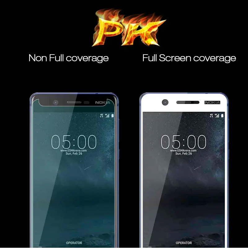 Защитная пленка для экрана телефона Nokia 5 полное покрытие закаленное стекло Nokia5