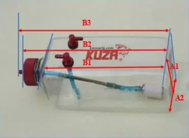 KUZA V2 прозрачный бензиновый масляный бак 360 мл 500 мл 700 мл 1000 мл алюминиевая крышка для радиоуправляемой модели масляный самолет с газовым двигателем автомобиля Helicoter