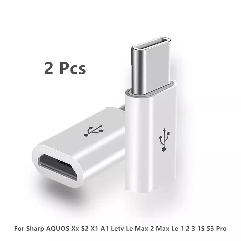 2 шт. адаптер baisxst Type-C к Micro USB для Sharp AQUOS Xx S2 X1 A1 Letv Le Max 1 3 1S S3 Pro Type C кабель usbc |