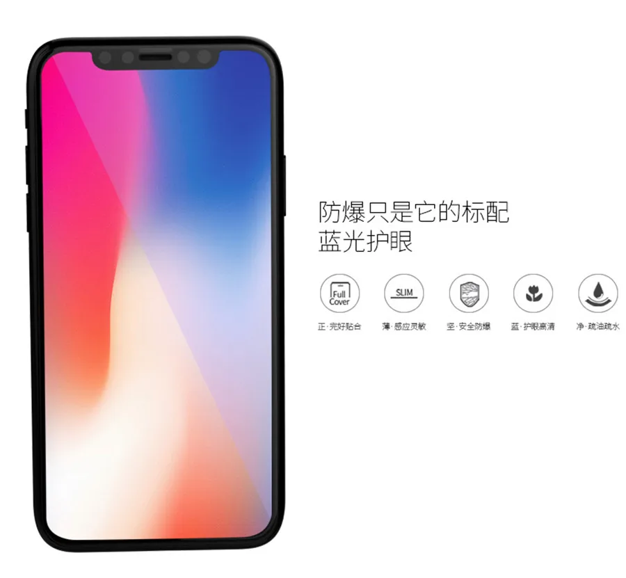 Remax анти-синий луч 3D полное покрытие закаленное стекло для iPhone X/XS экран протектор изогнутый круглый край экран пленка