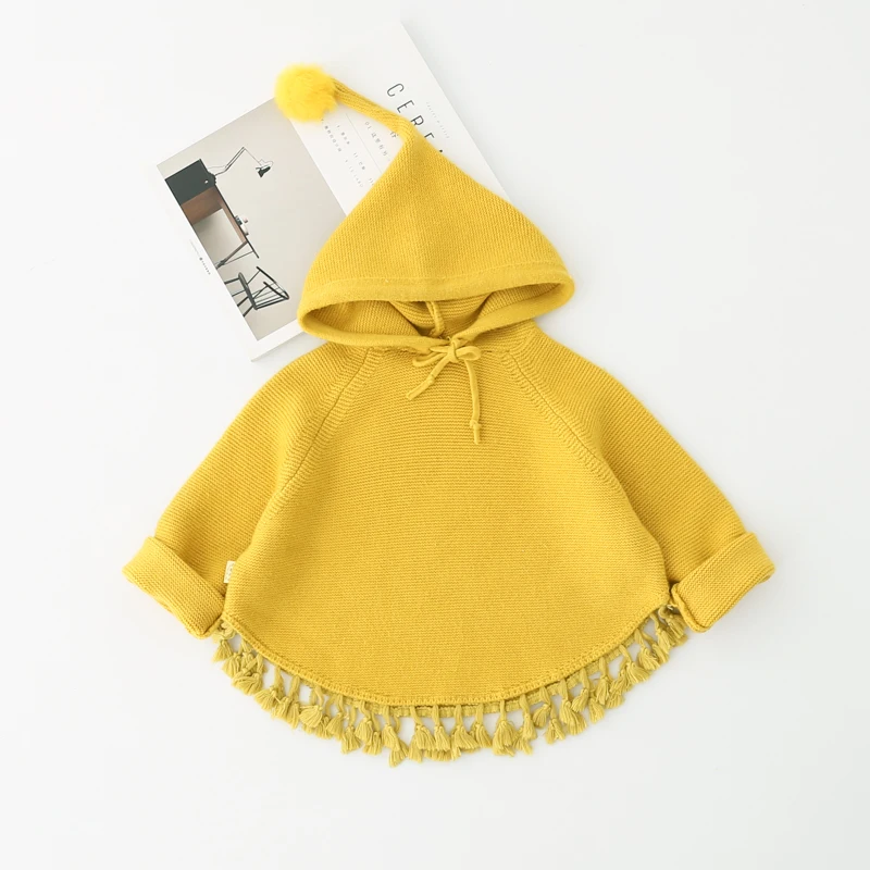 Girls Spring Autumn Jacket Tops clothing For Girl children outerwear Kids pullover Hoodie Clothes Sweater Knitted Coat 1 2 years | Детская