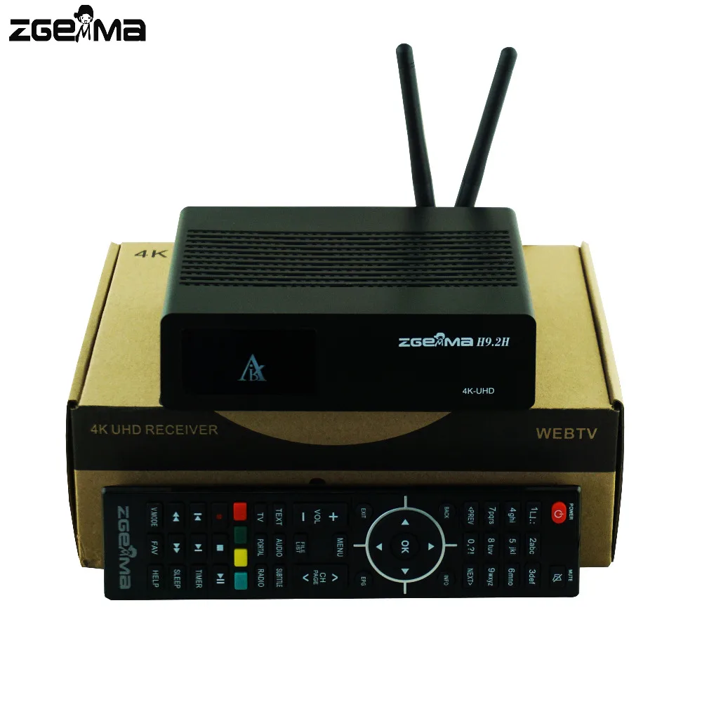 

2 pcs/lot zgemma h9.2h 4K satellite tv receiver dvb s2x + dvb c/t2 with build in wifi