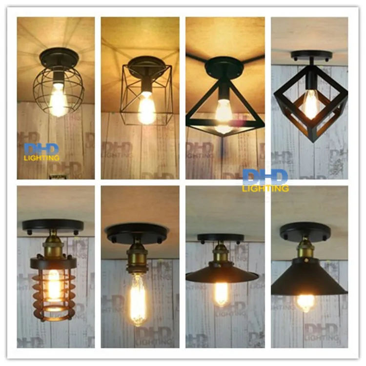 Винтажный светодиодный светильник в стиле ретро для помещений 8 видов Железный